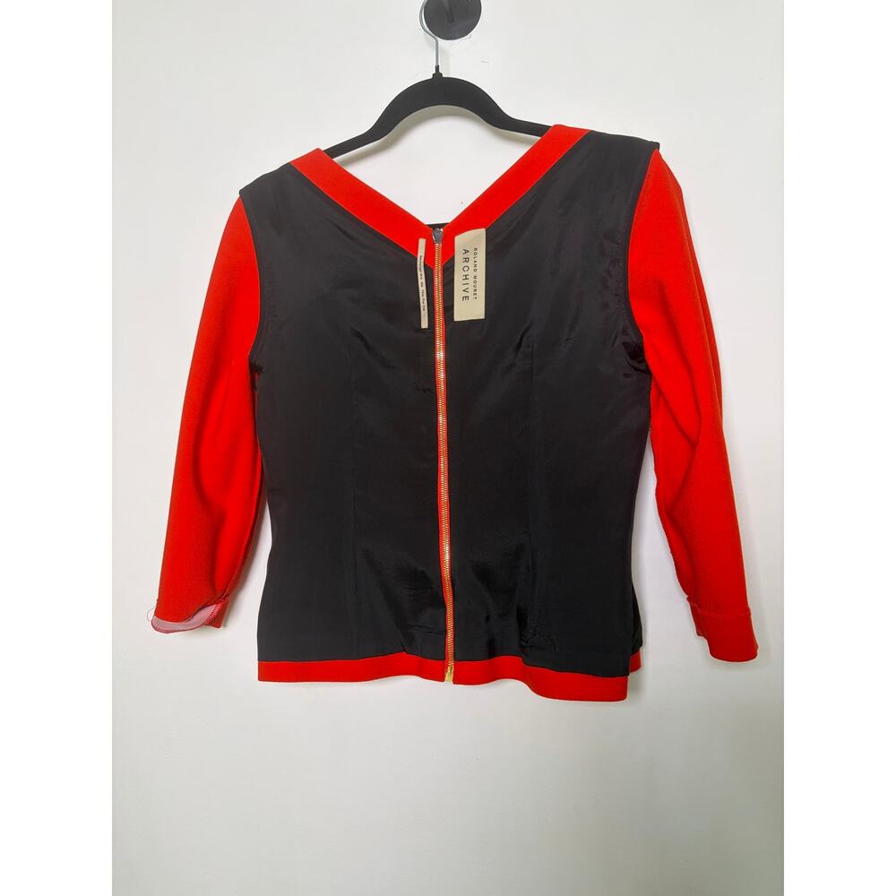 ROLAND MOURET ARCHIVE Red Blouse - Size 8 US - Picture 3 of 5